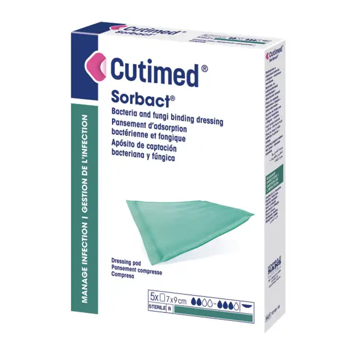 Cutimed Sorbact Dressing Pads 10cm x 20cm - Pack of 20 | HCE