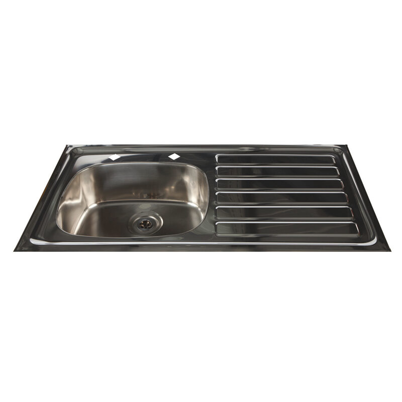 Sunflower Inset Stainless Steel Sink With Right Hand Drainer Htm64 Hce